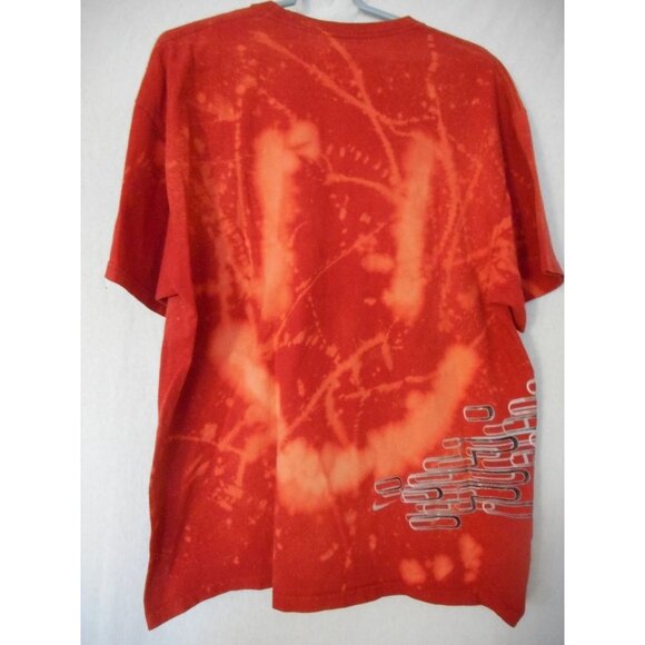 Nike Orange Custom Smiley Face Tee T-Shirt Short Sleeve cotton Unisex Sz XL - Picture 1 of 5